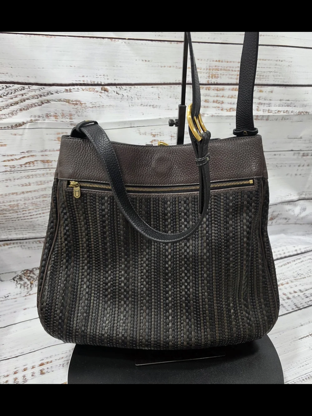Delvaux Toile de Cuir Bergerac Shoulder Bag - EUC - Picture 2 of 10
